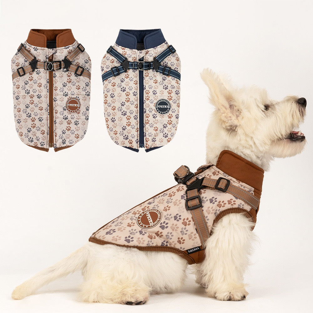 Manteau pour Chien avec Harnais Intégré et Motifs