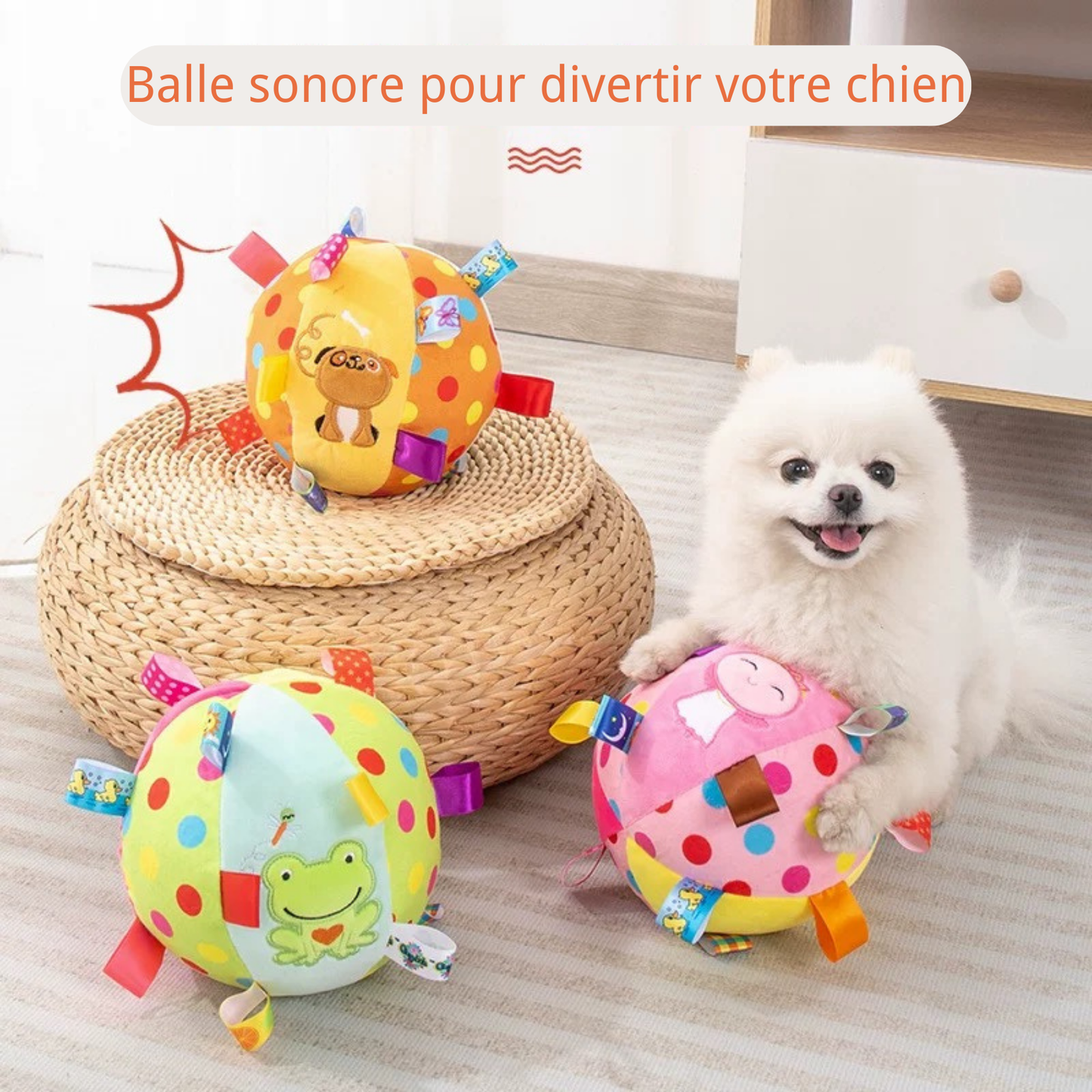 Balle Interactive à Son pour Chien