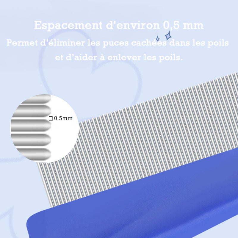 Peigne à Dents Serrées pour Animaux